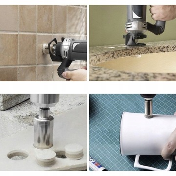 АЛМАЗНЫЕ КОРОНОЧНЫЕ ПИЛЫ СВЕРЛА ДЛЯ ПЛИТКИ СТЕКЛЯННОЕ КРУЖЕВО НАБОР ИЗ 10 ШТ.