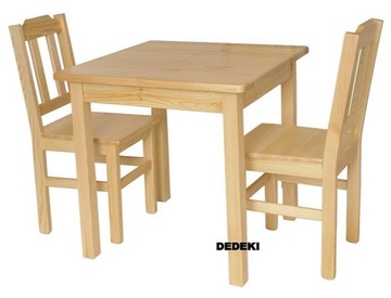 Komplet Stół 70x70 + Dwa Krzesła Kuchenne Kolory