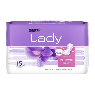 SENI LADY SUPER wkładki urologiczne dla kobiet 15szt. chłonność 5/6