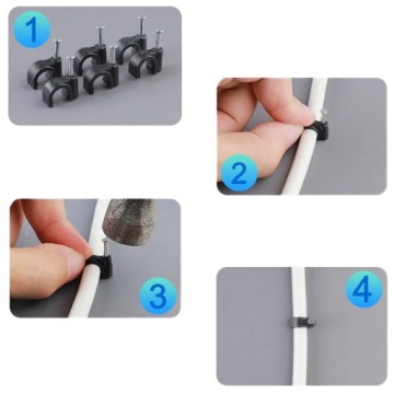 НАБОР КРУГЛЫХ КАБЕЛЕЙ С ГВОЗДЯМИ 6, 7, 8, 9 ММ, ЧЕРНЫЙ, 80 ШТ.