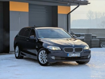 BMW Seria 5 F10-F11 Touring 520d 184KM 2012 BMW Seria 5 Ledy Alu Klima Navi Jasne Skory Serwis Gwarancja 2.0 Diesel, zdjęcie 1