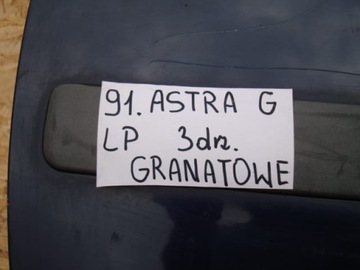 DVEŘE LEVÉ PŘEDNÍ OPEL ASTRA G 3D TMAVOMODRÝ - 91