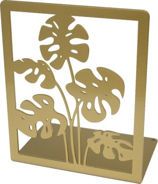 Podpórka do książek Monstera Solidna Metal Złota