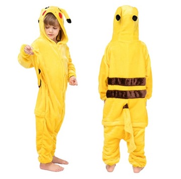 STRÓJ KOSTIUM PRZEBRANIE PIŻAMA PIKACHU 6-8 LAT
