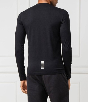 EMPORIO ARMANI KOSZULKA Z DŁUGIM RĘKAWEM LONGSLEEVE EA7 CZARNY SLIM r. M