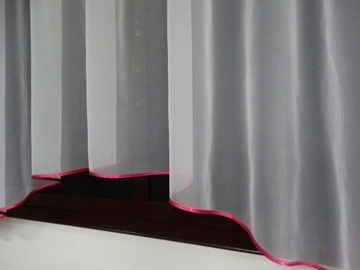 MG KPL ВУАЛЬНАЯ ШТОРА + ШТОРЫ БАНТЫ розовый НОВИНКА