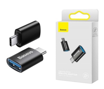 Adapter Przejściówka Do Telefonu Tableta OTG BASEUS USB-C-USB-A 3.1 Czarny