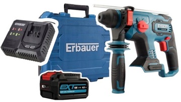Ударная дрель Erbauer SDS Plus + АККУМУЛЯТОР + ЗАРЯДНОЕ УСТРОЙСТВО