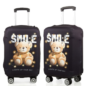 Pokrowiec ochronny na walizkę etui Miś Smile M POSH