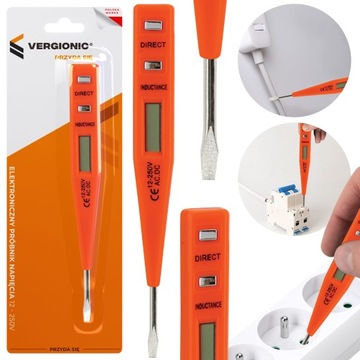 ЭЛЕКТРОННЫЙ ТЕСТЕР НАПРЯЖЕНИЯ ТЕСТЕР ДЕТЕКТОР ИЗМЕРИТЕЛЬ ТОКА FAZER 12–250 В