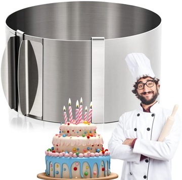 RANT DO TORTU CIAST 15cm REGULOWANY 16-30cm TORTOWNICA FORMA OBRĘCZ