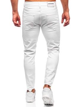 SPODNIE JEANSOWE MĘSKIE SLIM FIT BIAŁE 5876 DENLEY_32/M