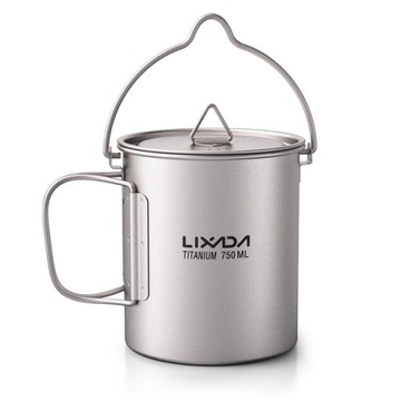 750 ml garnek Lixada lekki tytan 3 sztuki zestaw t