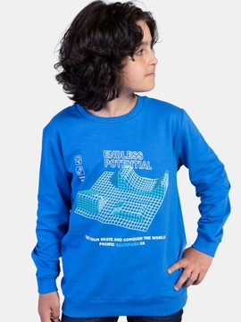 Bluza dziecięca chłopięca dresowa niebieska 128