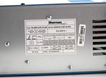 Сварочный аппарат Sherman TIG MMA 216 AC DC Pulse 200A