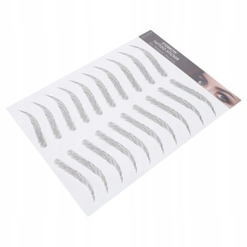 ВОДОНЕПРОНИЦАЕМЫЕ НАКЛЕЙКИ ДЛЯ ТАТУА БРОВЕЙ 10 ПАР, ЧЕРНЫЕ