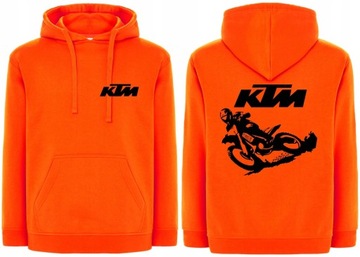 POMARAŃCZOWA Bluza KTM męska wciągana z kapturem cross off-road r. XL