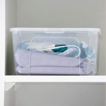 ПЛАСТИКОВЫЙ КОНТЕЙНЕР С КРЫШКОЙ, ЗАКРЫТАЯ КОРОБКА, ПРОЗРАЧНЫЙ, 14 Л