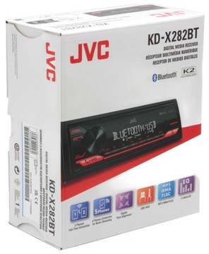 МОЩНЫЙ АВТОМОБИЛЬНЫЙ РАДИО JVC 4X50 Вт BLUETOOTH USB AUX RDS РАДИОПЛЕЕР