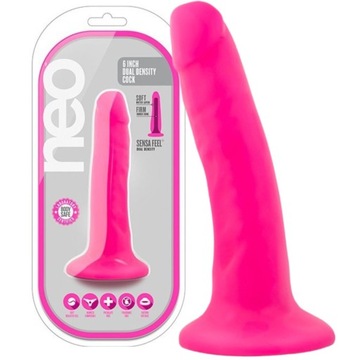 Różowe dildo do punktu G Neo 15 cm, przyssawką, silikonowe Blush