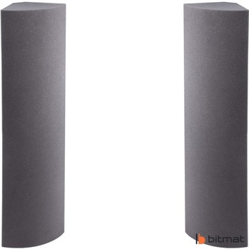 ОВАЛЬНАЯ АКУСТИЧЕСКАЯ БАССОВАЯ ЛОВУШКА 17 X 20 X 100 СМ, четвертькруглый поглотитель