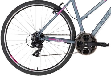 ВЕЛОСИПЕДНАЯ РАМА KELLYS CLEA 10 СЕРАЯ РОЗОВАЯ S 17 ДЮЙМОВ