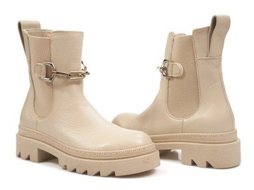 Ботинки Nessi Chelsea, кожа, рабочие платформы.