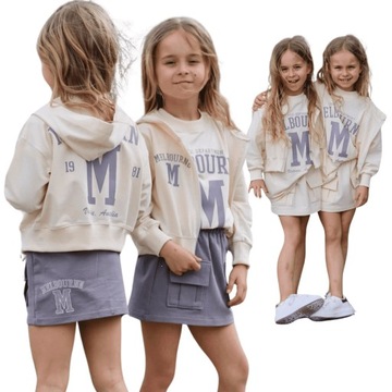 Bluza ECRU Z KAPTUREM , ROZPINANA PL | Qba Kids 134