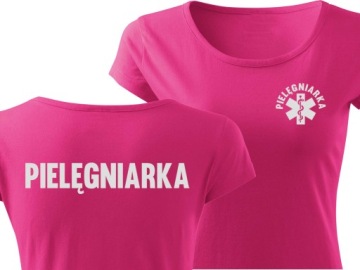 SUPER KOSZULKA MEDYCZNA NADRUK PIELĘGNIARKA HIT /L