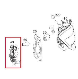MERCEDES C-CLASS W204 COMBI WAGON Вставка заднего правого фонаря