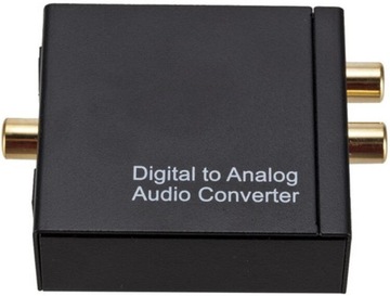 KONWERTER Audio SPDIF cyfrowy Toslink miniJack 24 bit +kabel optyczny 100cm