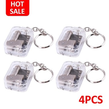 Kids 18 Tones DIY Music Box Movement Keychain Toys