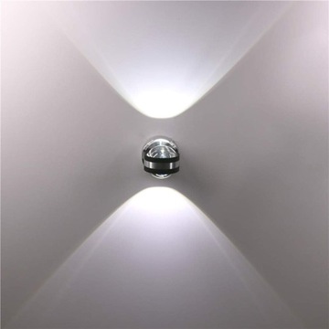 Lampa ścienna LED do wnętrz, w górę i w dół, 6 W, efekt górnego i dolnego,