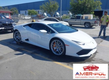 Lamborghini Huracan Coupe 5.2 610KM 2015 Lamborghini Huracan 2015r., Lp610-4, 5.2L, od ubezpieczalni 5.2 Benzyna