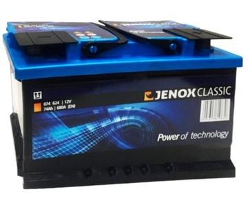 AKUMULATOR JENOX CLASSIC 74AH 680A 74 Ah