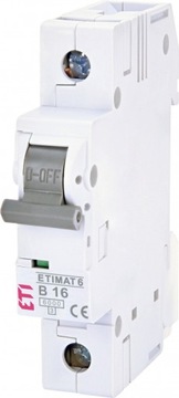 Wyłącznik nadprądowy ETIMAT 6 1p B16 002111516 ETI