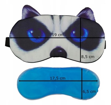 MASKA OPASKA NA OCZY DO SPANIA CHŁODZĄCA Z ŻELEM