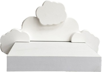 Полка подвесная для детской комнаты Hidden Frame Cloud White 24,5x24,5 см