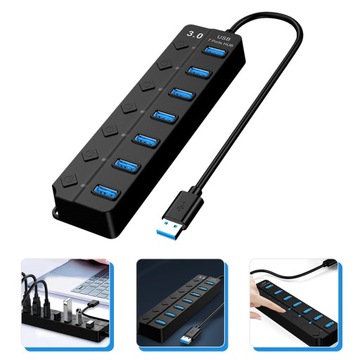 Dodatkowe porty USB do laptopów Złącza Seven