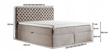 Континентальная кровать GM3 Честерфилд 120x200