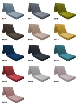 Матрас складной 195/80/10 см Бархат + Сумка