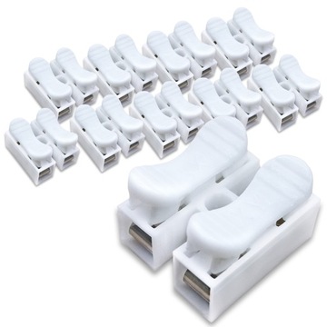 10x SZYBKOZŁĄCZKA 2P przelotowa oświetleniowa