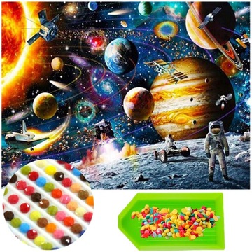 ZESTAW Haft Diamentowy KOSMOS DIAMOND PAINTING Obraz 5D Mozaika Diamentowa