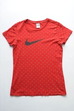 NIKE bluzka do biegania w czerwieni + loga M