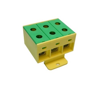 Złączka szynowa 3-torowa 35mm2 ZGX-3x35 żółto-ziel