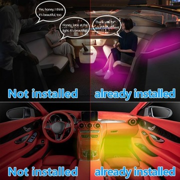 Украшение салона автомобиля Многоцветное 3 в 1 RGB Bluetooth USB-раздел