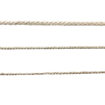 3x 10 м мягкий плетеный шнур из натуральной веревочной нити бежевого цвета 5 мм