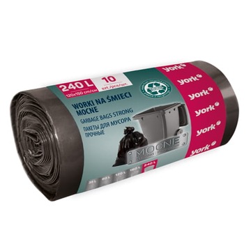 Worki na śmieci odpady Mocne 240 L 10szt. York
