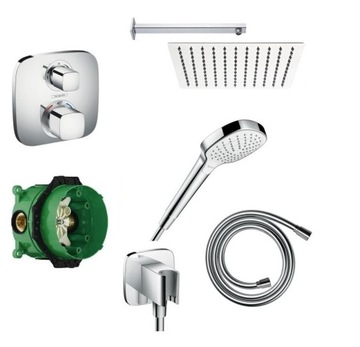 Zestaw podtynkowy z baterią Hansgrohe Ecostat 30cm