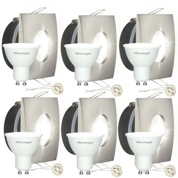 Oprawa HALOGENOWA OCZKO LED+GU10 6SZT